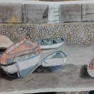 Botes en isla Tenglo